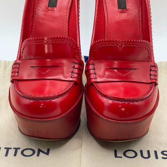 Louis Vuitton Fetish Platform Wood Wedge Limited Edition Leather Shoes - Picture 15 of 16